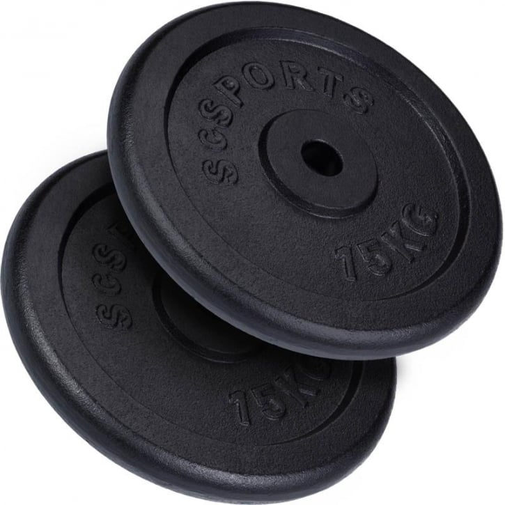 Vægtskiver ScSPORTS Støbejern 2x15 kg