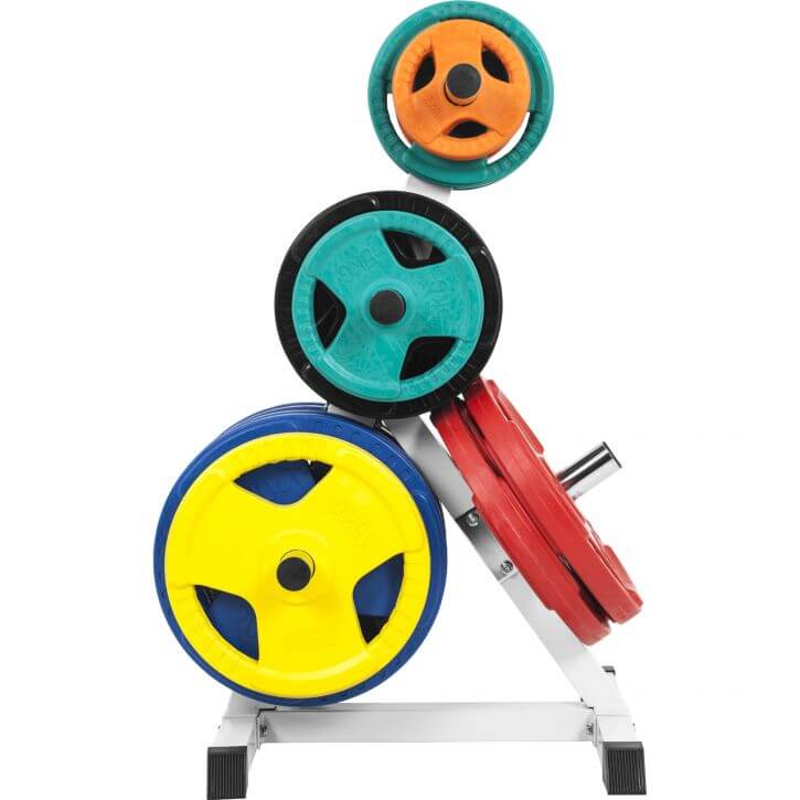 Vægtskivestativ Hvid Sort 7 Arme 50 mm