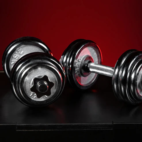 Håndvægte CHROME Støbejern 2x15 kg från Gorilla Sports