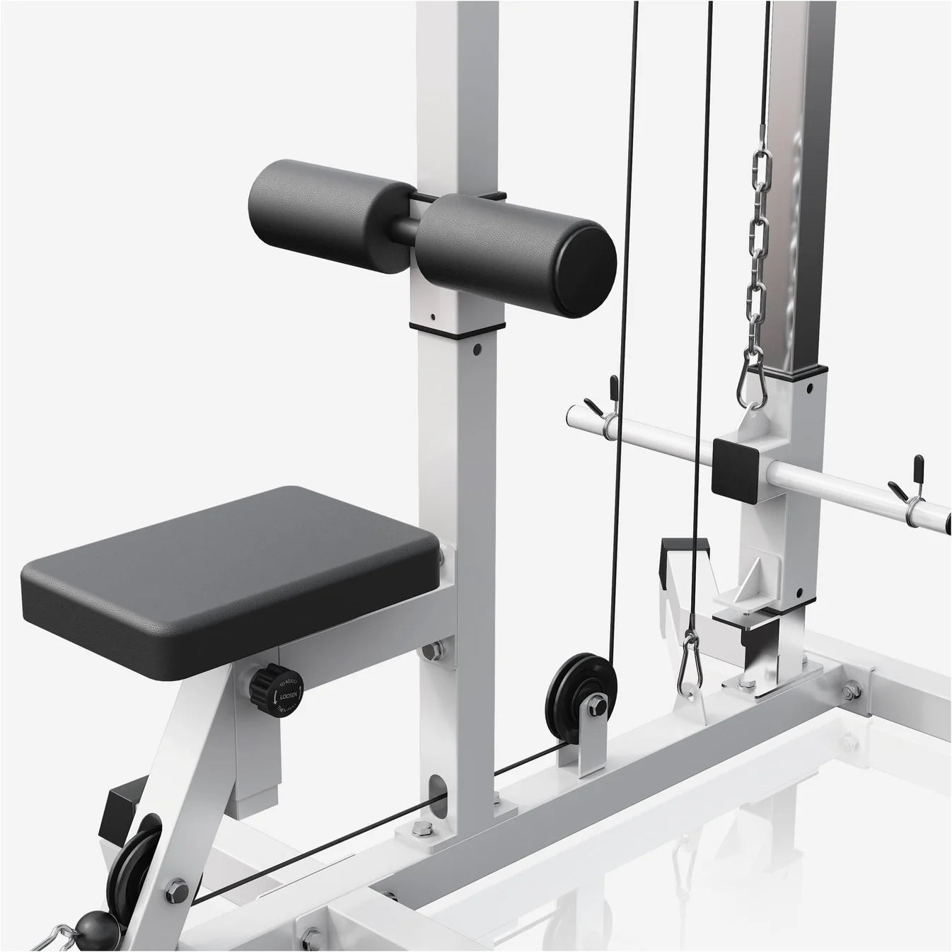 Træktorn Lat Pull Down Hvid