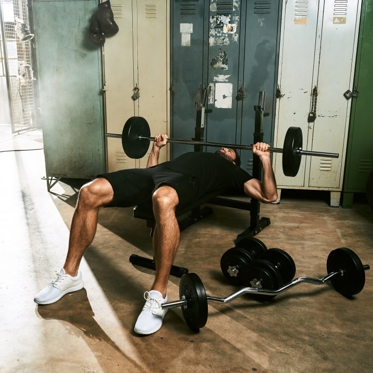 Bænkpres BLACK Vægtstang Curlstang Håndvægte 100 kg