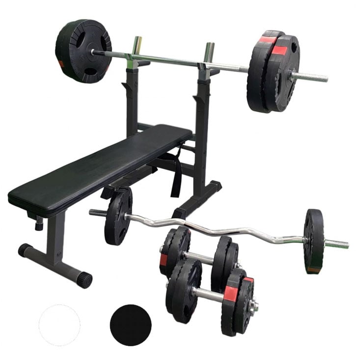 Bænkpres PRO Vægtstang Curlstang Håndvægte 100 kg