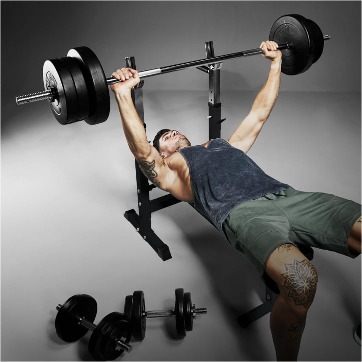 Bænkpres BLACK Vægtstang Håndvægte 70 kg