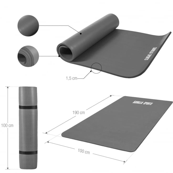 Træningsmåtte Xl DELUXE 190X100 Cm