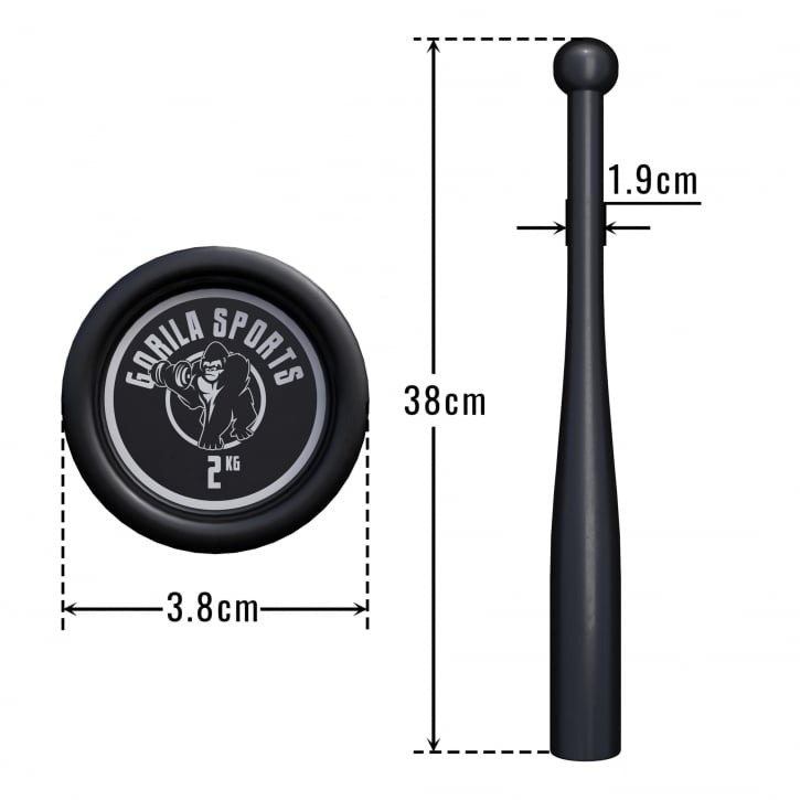 Indian Clubbell 2-20 Kg