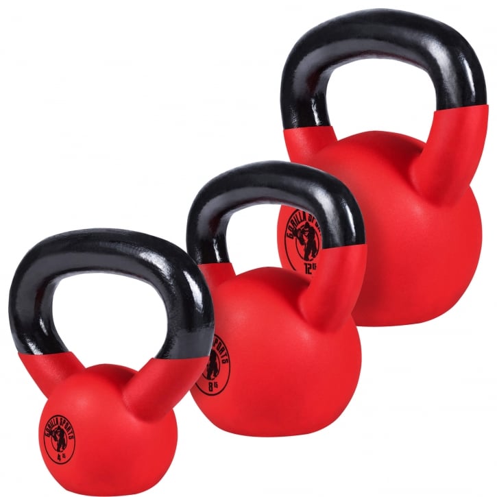 Kettlebellpakke VINYL 4 kg 8 kg 12 kg