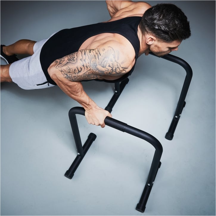 Parallette Push Up Bars Sort Blå Rød