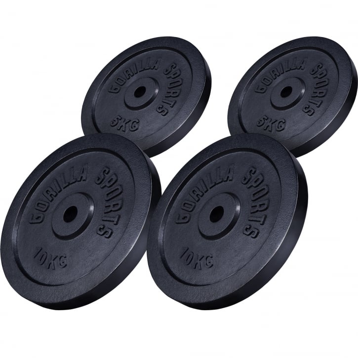 Vægtskiver IRON Black 2x5 kg 2x10 kg