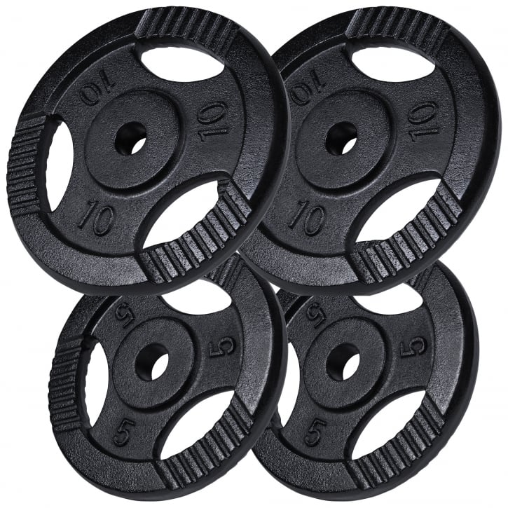 Vægtskiver TRIGRIP Black 2x10 kg 2x5 kg