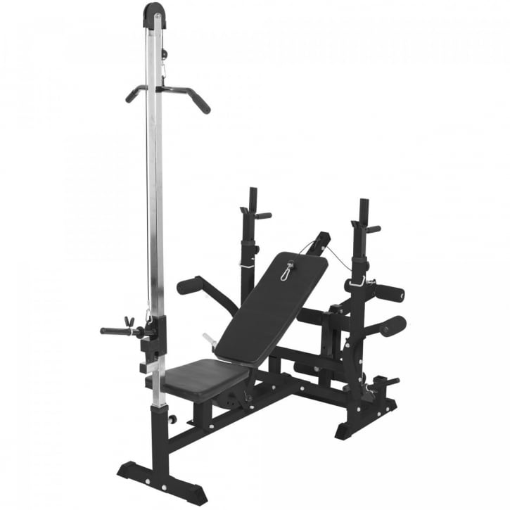 Træningsbænk Multi Sort Lat Trækstation