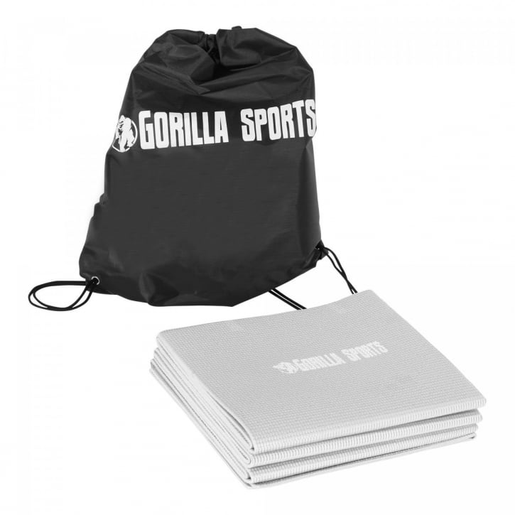 Yogamåtte Sammenfoldelig 173x61 cm Grå Lyserød