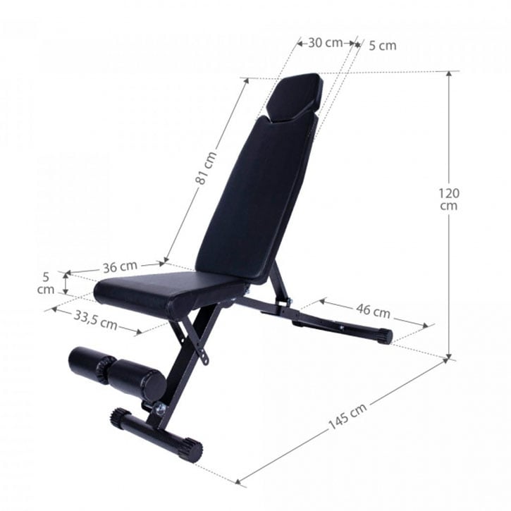 Træningsbænk 200 Foldes Justerbar