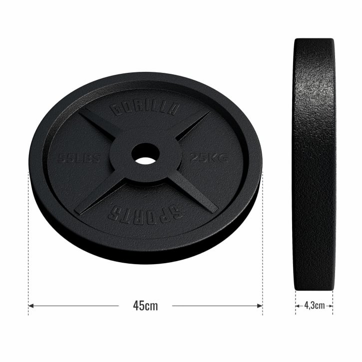 Vægtskiver OLYMPIA 51 mm 1,25-25 kg