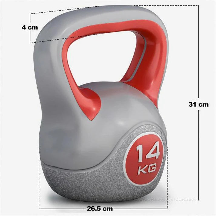 14kG Kettlebell från Gorilla Sports med mått