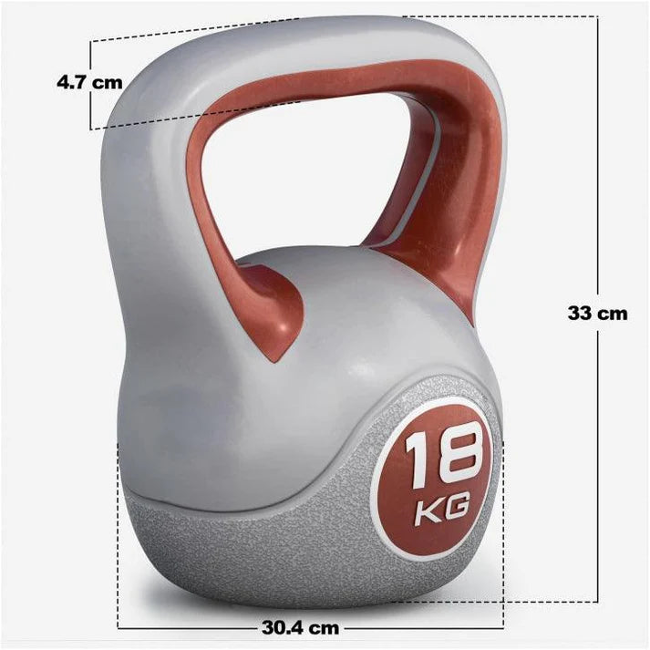18KG Kettlebell från Gorilla Sports med mått