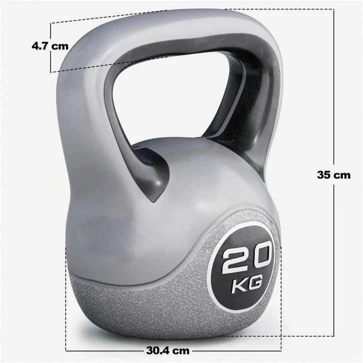 20KG Kettlebell från Gorilla Sports med mått