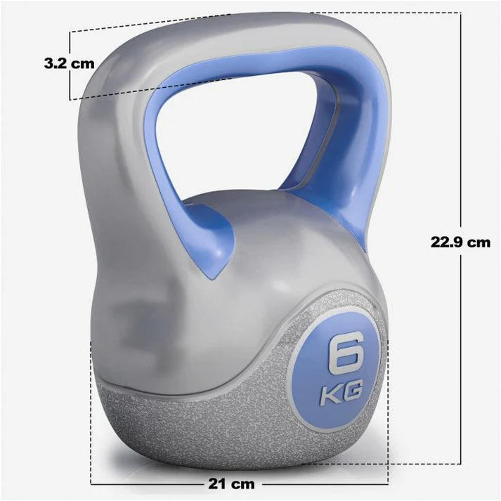 6kG Kettlebell från Gorilla Sports med mått