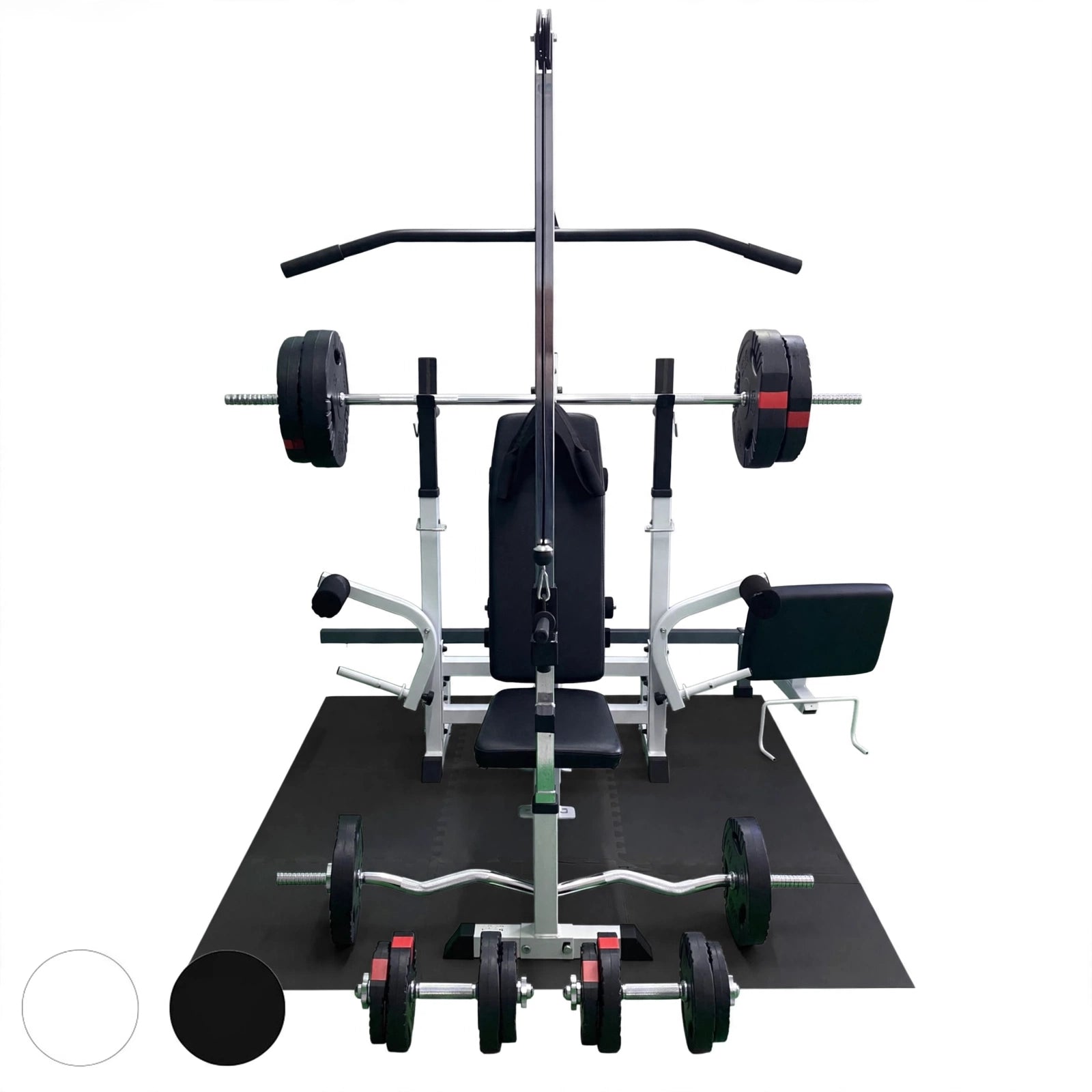 Multigym TRIGRIP 100 kg Vægtsæt, Lats og Gulv