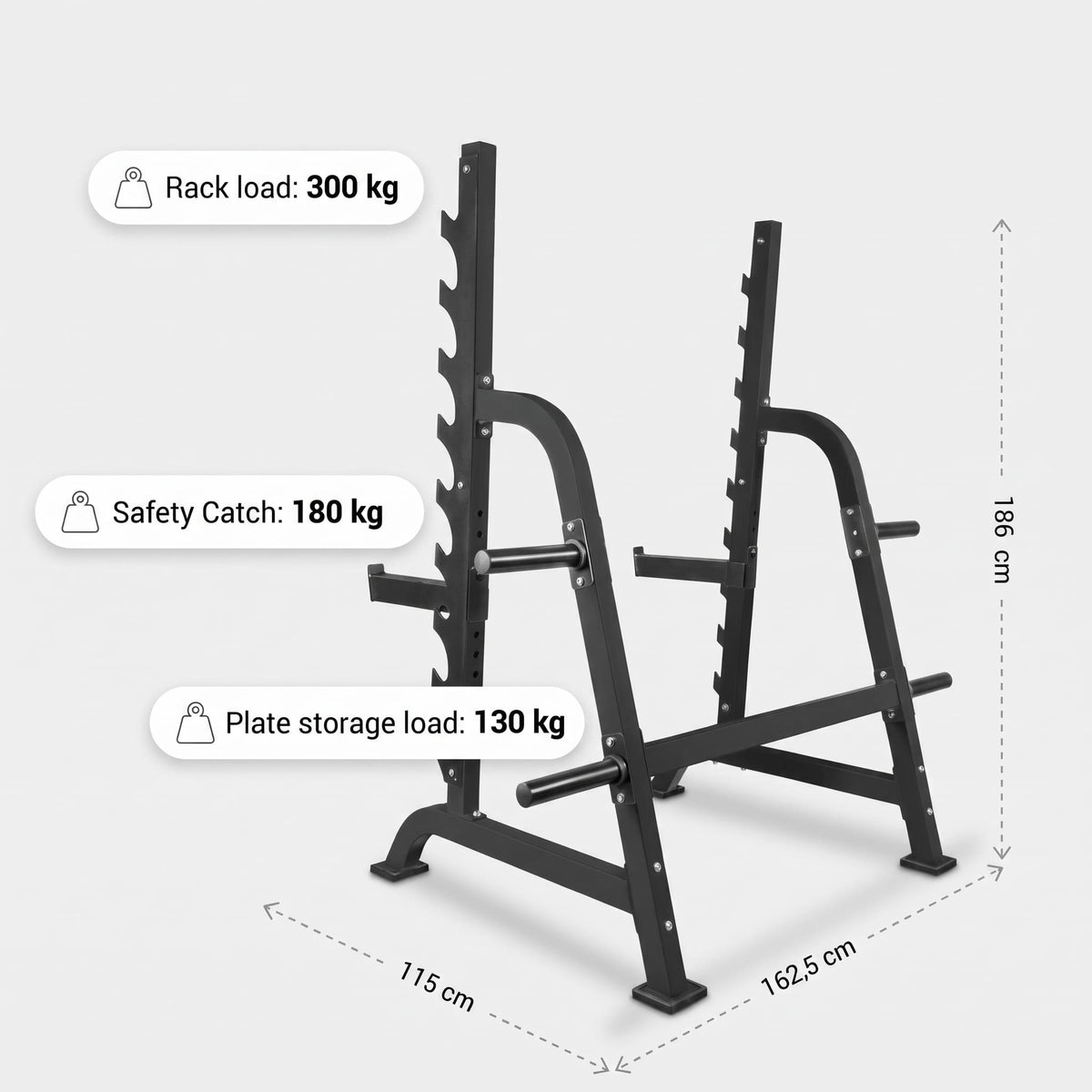 Squat Rack PRO Barbellstativ från Gorilla Sports