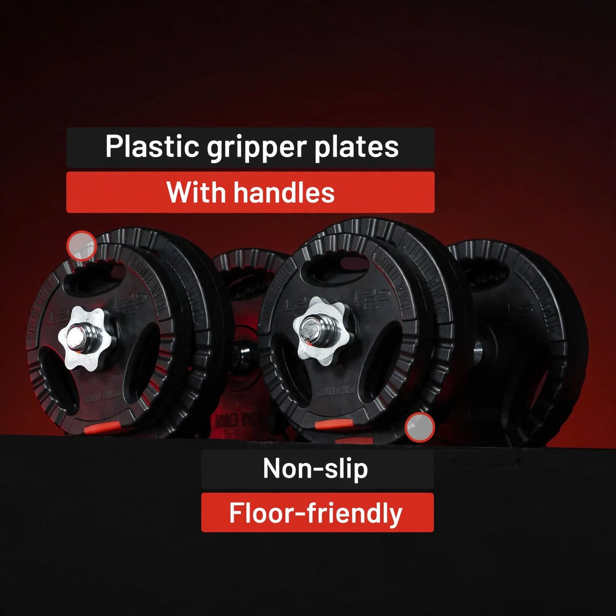 Vægtstang Curlstang Håndvægte TRIGRIP Grip Pro 100 Kg från Gorilla Sports