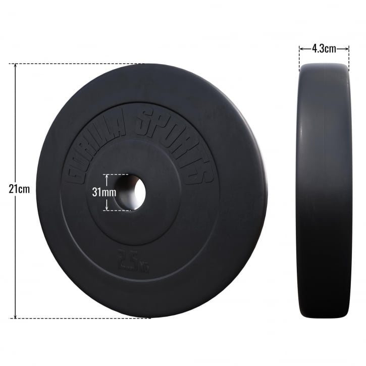 Svartviktskiva i cement 2,5kg med mått