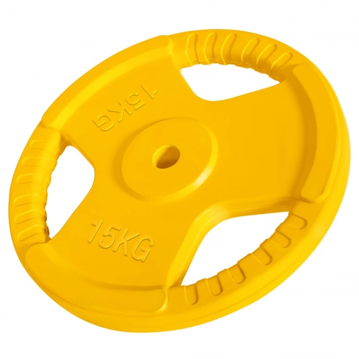 TRIGRIP viktskiva i järn med håldiameter 30mm - gul - 15kg