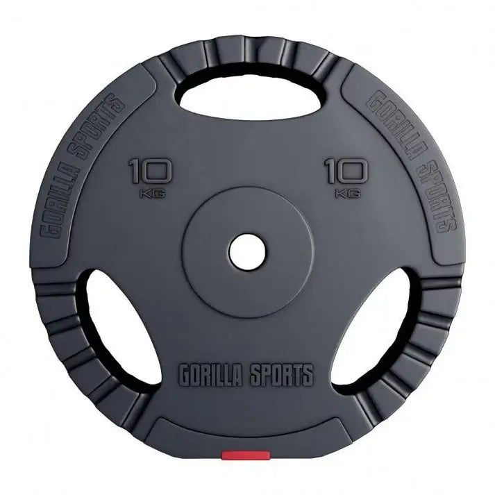 Viktskiva i cement med 30mm håldiameter , trigrip grepp - 10kg