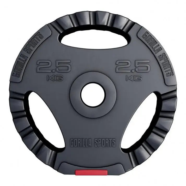 Viktskiva i cement med 50mm håldiameter , trigrip grepp - 2,5kg