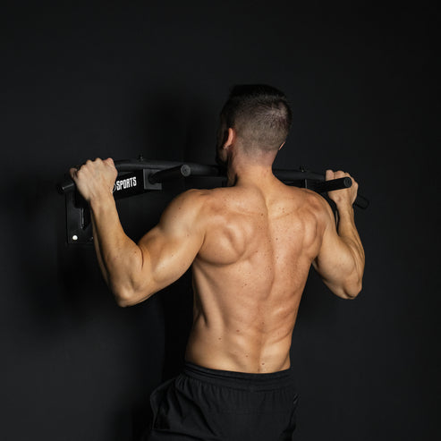 Pull Up Bar BLACK Vægmonteret från Gorilla Sports