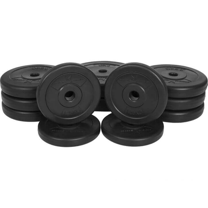 Vægtsæt 30 kg 25/26 mm 4x1,25 kg 6x2,5 kg 2x5 kg