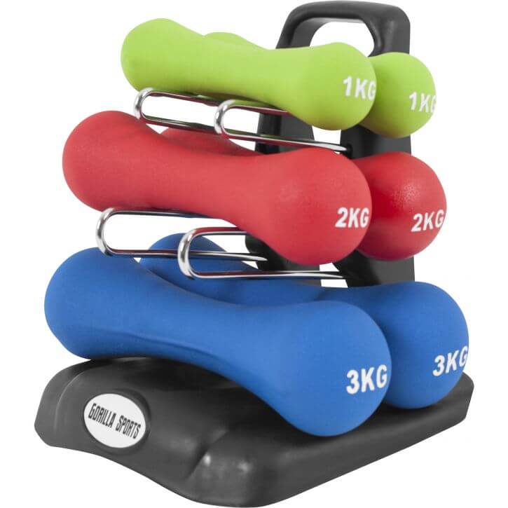 HÅNDVÆGTSÆT 2X1 KG 2X2 KG 2X3 KG
