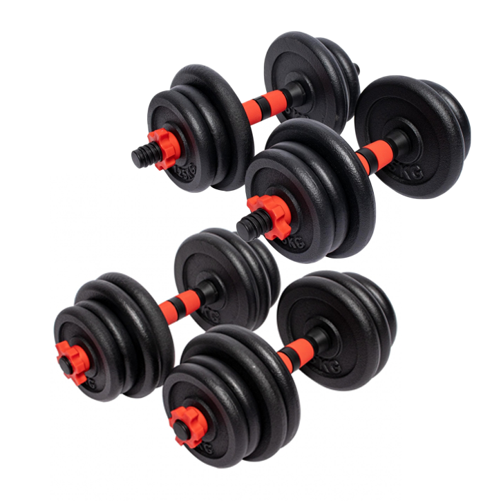 Håndvægte 25 mm Støbejern 2x10 kg 2x15 kg