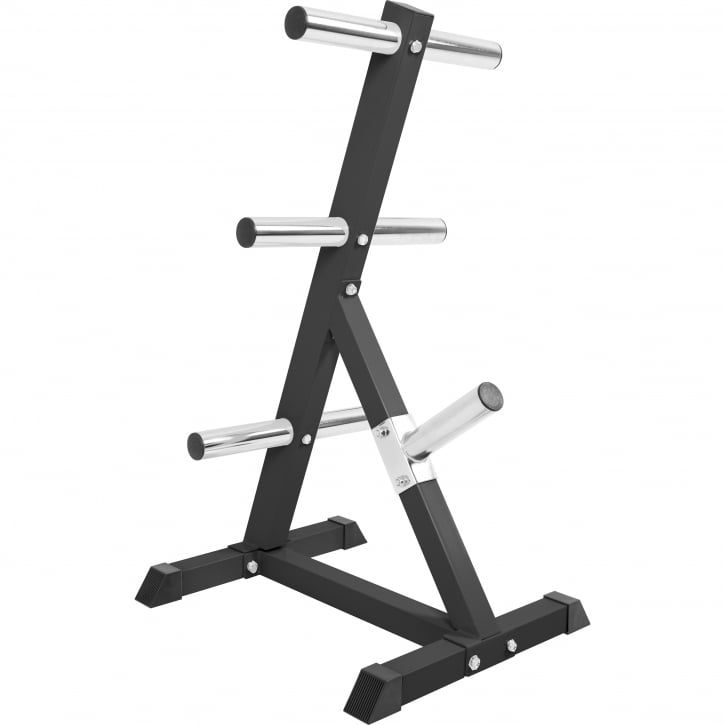 Vægtskivestativ Hvid Sort 7 Arme 50 mm