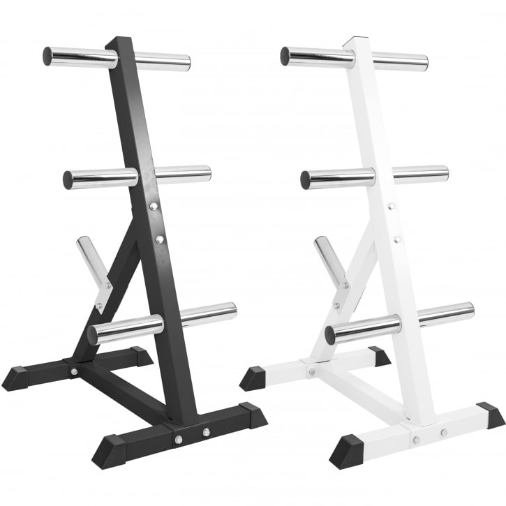 Vægtskivestativ Hvid Sort 7 Arme 50 mm