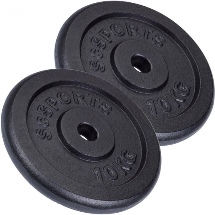 Vægtskiver ScSPORTS Støbejern 2x10 kg