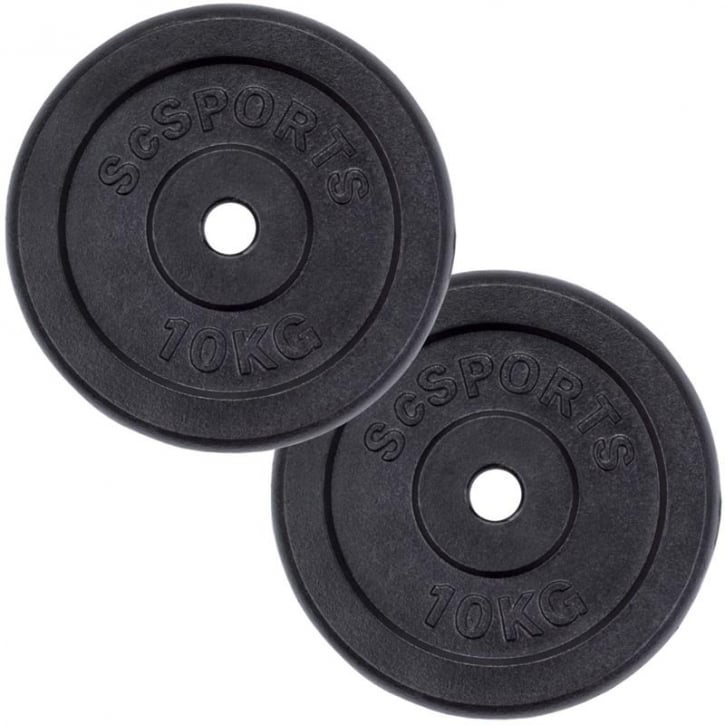 Vægtskiver ScSPORTS Støbejern 2x10 kg