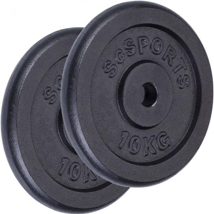 Vægtskiver ScSPORTS Støbejern 2x10 kg