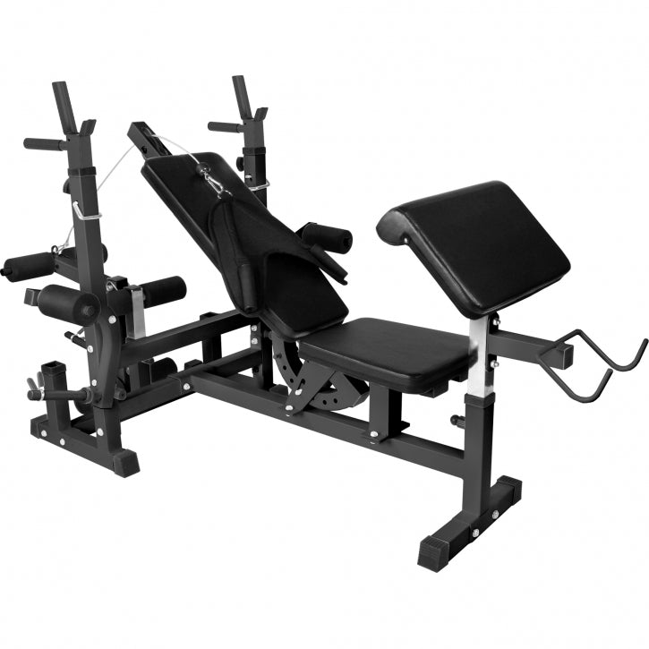 Multigym Basic Black 100 kg Vægtsæt Lats Gulv