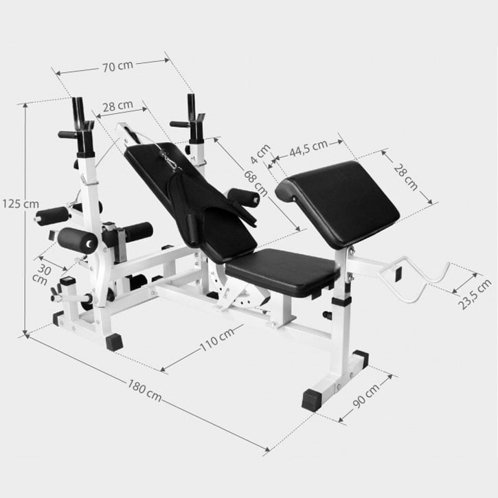 Multigym TRIGRIP 100 kg Vægtsæt, Lats og Gulv