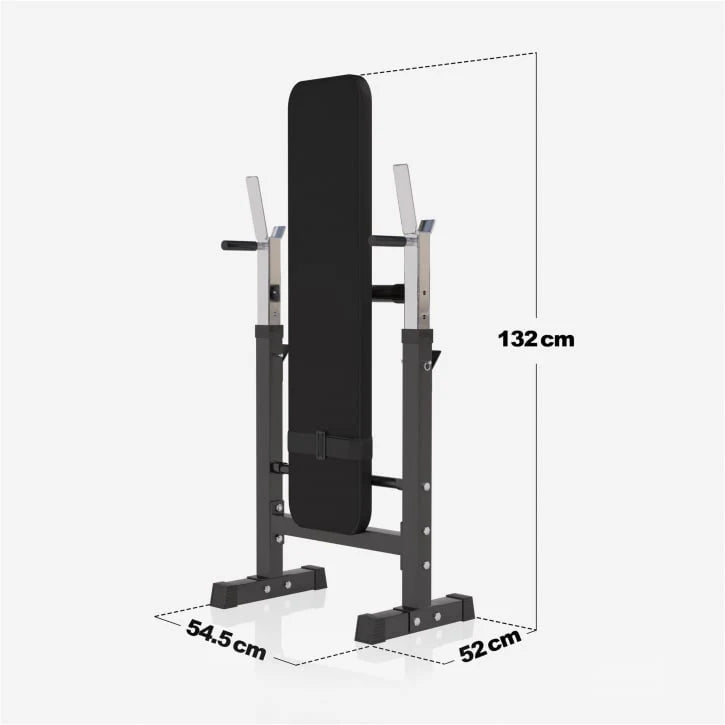 Bænkpres SORT/HVID Vægtstang 60kg