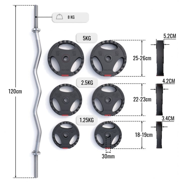  Curlstang Pro TRIGRIP Grip 25 Kg