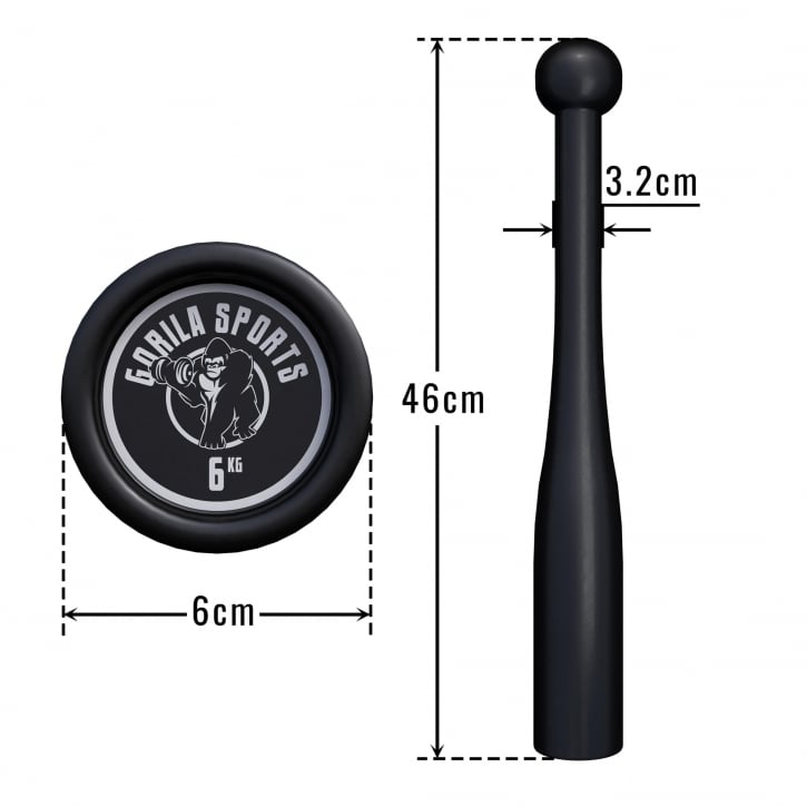 Indian Clubbell 2-20 Kg