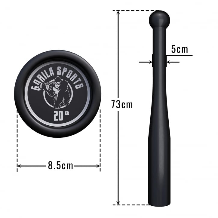 Indian Clubbell 2-20 Kg