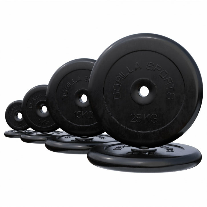 Vægtplader GUMMI Støbejern 1,25–25 kg