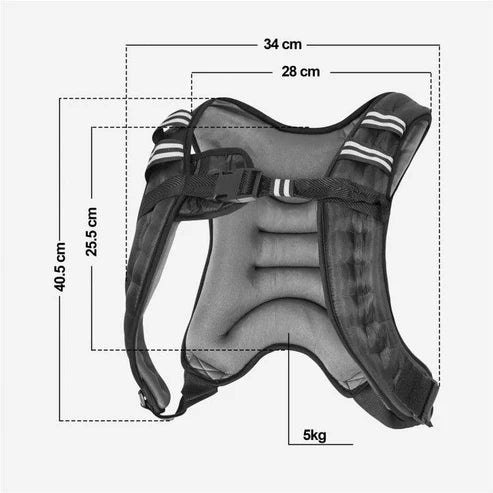 Vægtvest X Shape 5 kg 8 kg 10 kg