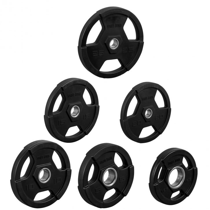 Syv vægte med 51 mm hul