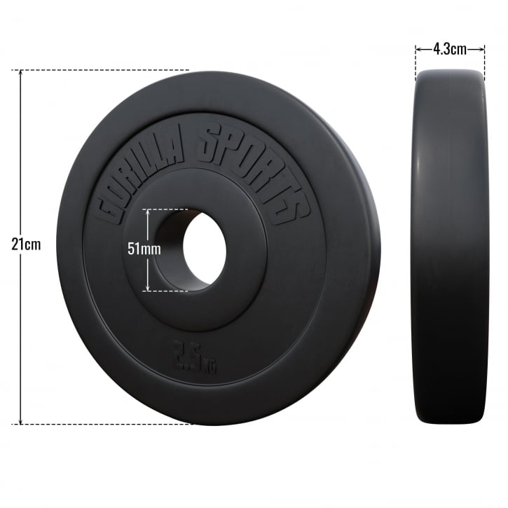 Vægtskiver Basic 51 mm Cement 1,25 kg-15 kg