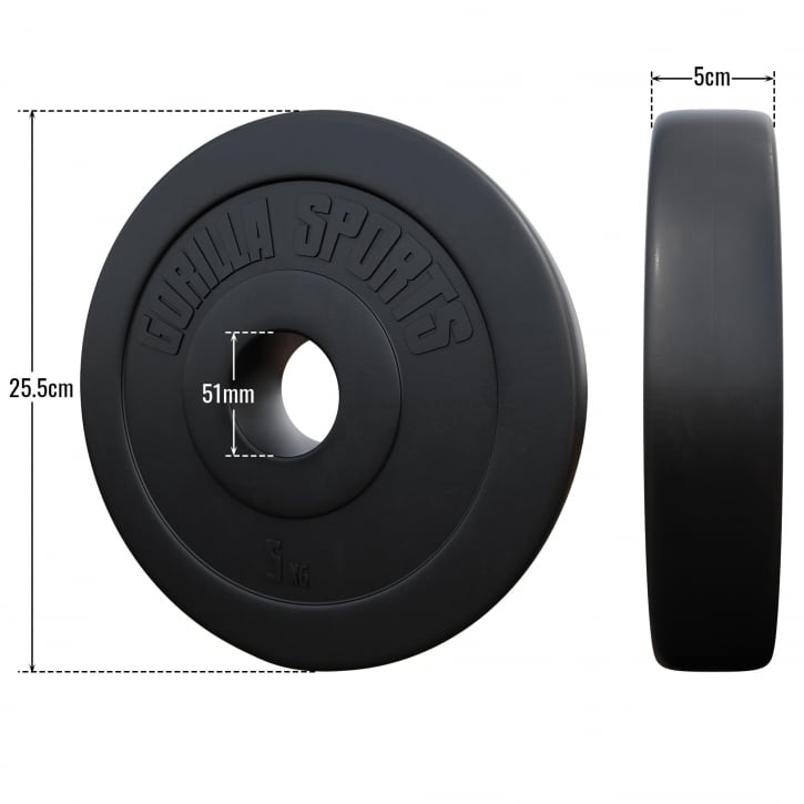 Vægtskiver Basic 51 mm Cement 1,25 kg-15 kg
