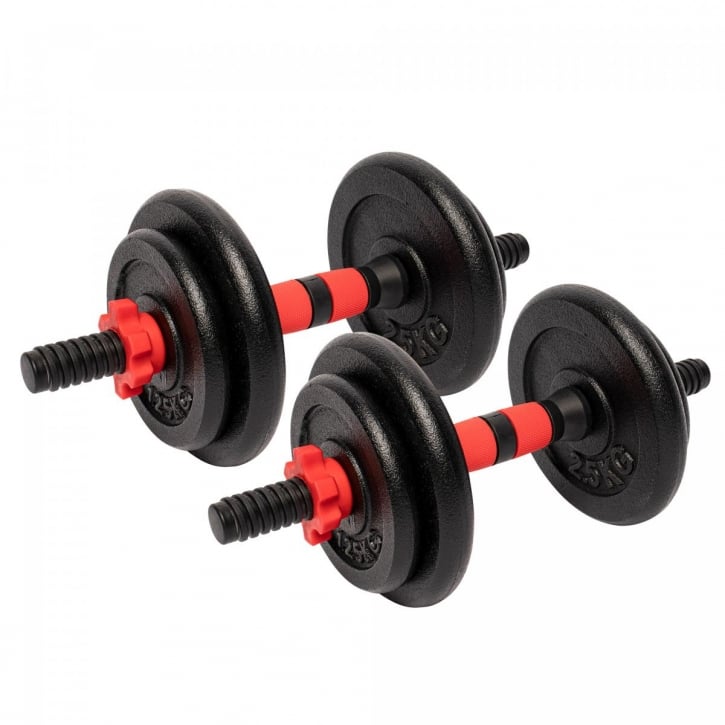 Håndvægte 25 mm Støbejern 2x7,5 kg 2x12,5 kg