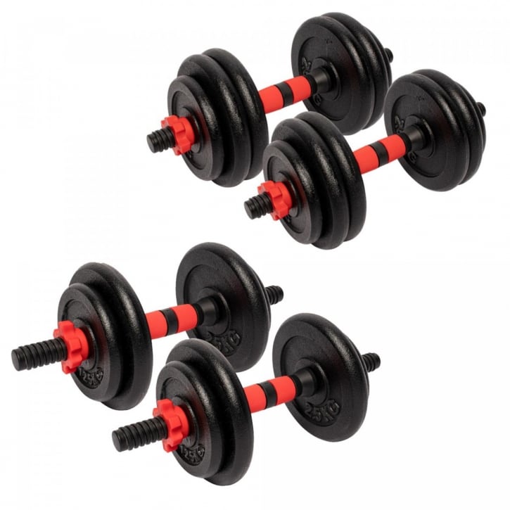 Håndvægte 25 mm Støbejern 2x7,5 kg 2x12,5 kg